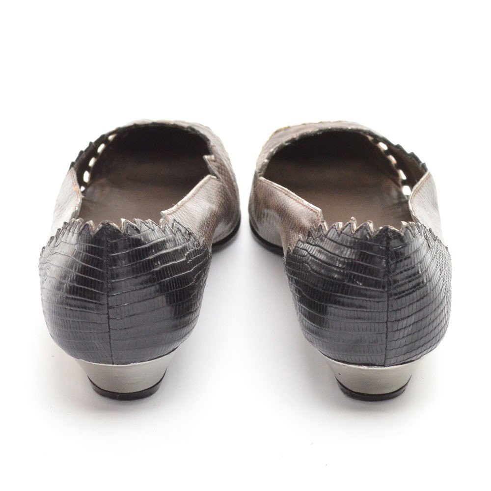Mauri Genuine Snake Pointed Toe Ballet Flats 5.5 M - Picture 5 of 7
